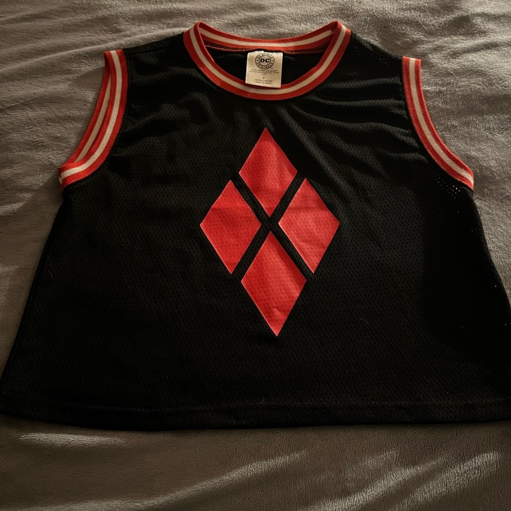 harley quinn jersey tank top size small
